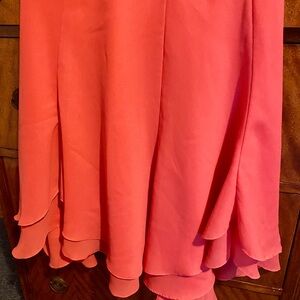 Cato Asymmetrical Coral Skirt